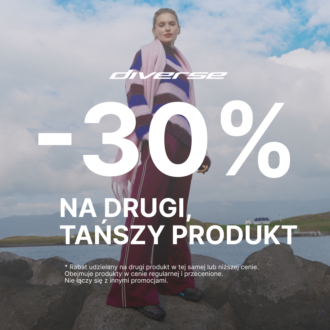 Promocja Diverse, 30% zniżki na drugi tańszy produkt.