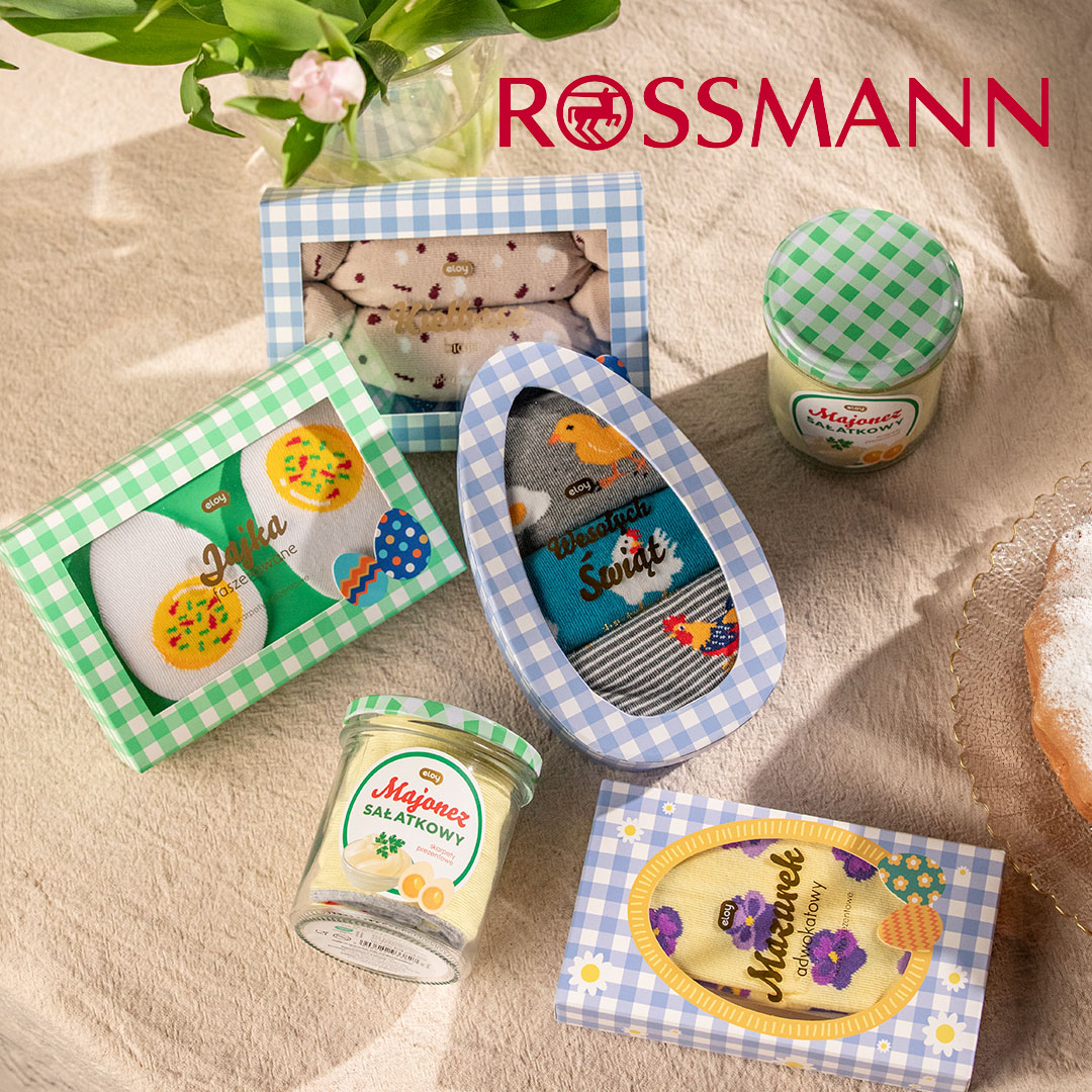 Produkty Rossmann na Wielkanoc na stole.