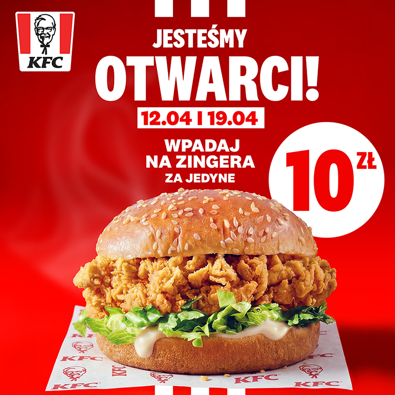 Kanapka Zinger z KFC z kurczakiem i sałatą