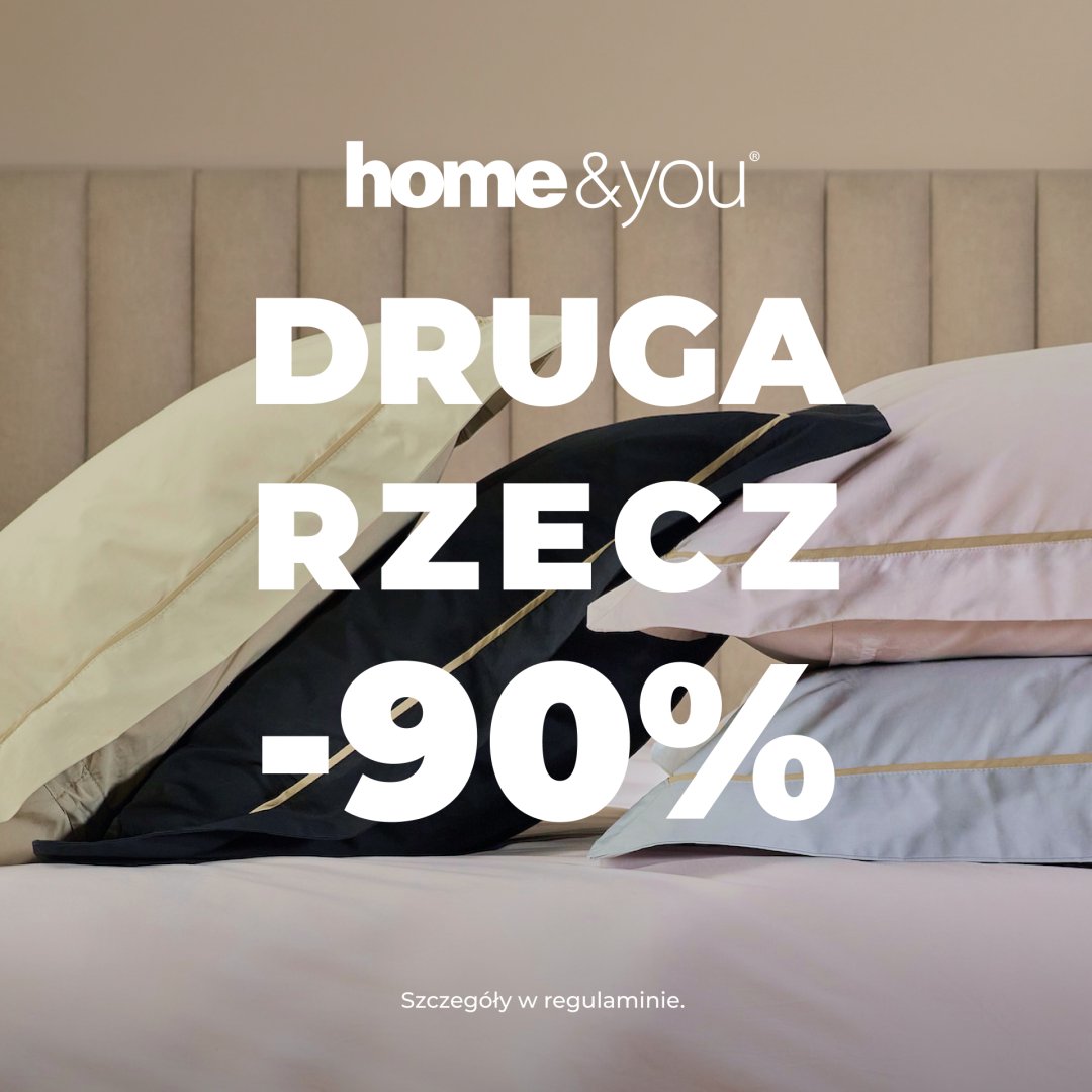 Promocja na poduszki z rabatem 90% w sklepie Home&You.
