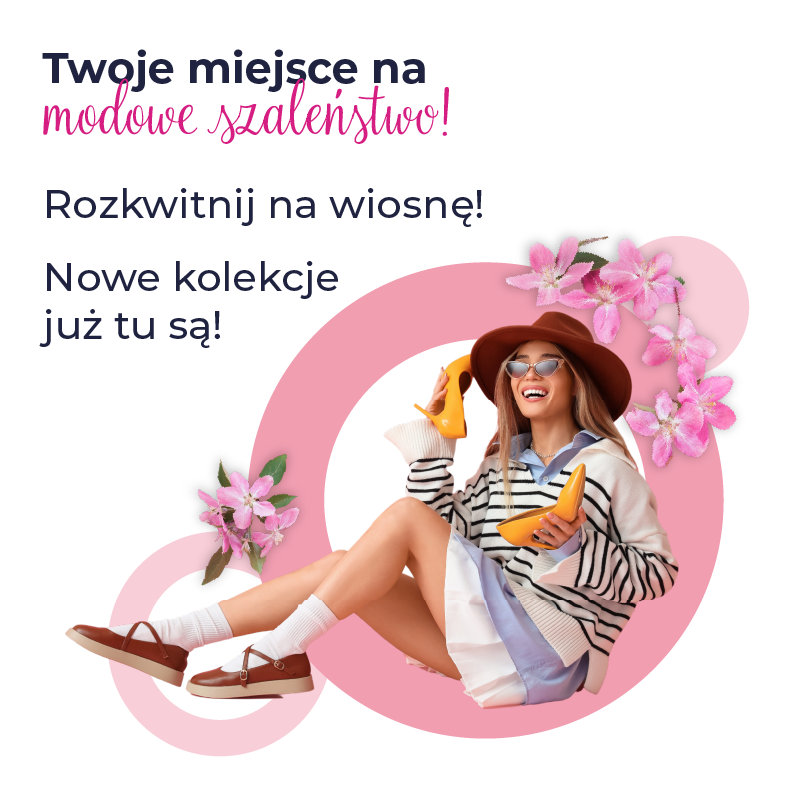 Kobieta w kapeluszu i okularach trzyma banany, otoczona kwiatami.