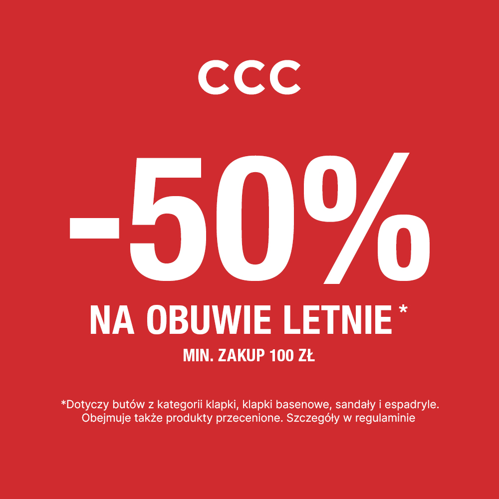Promocja -50% na obuwie letnie w CCC.