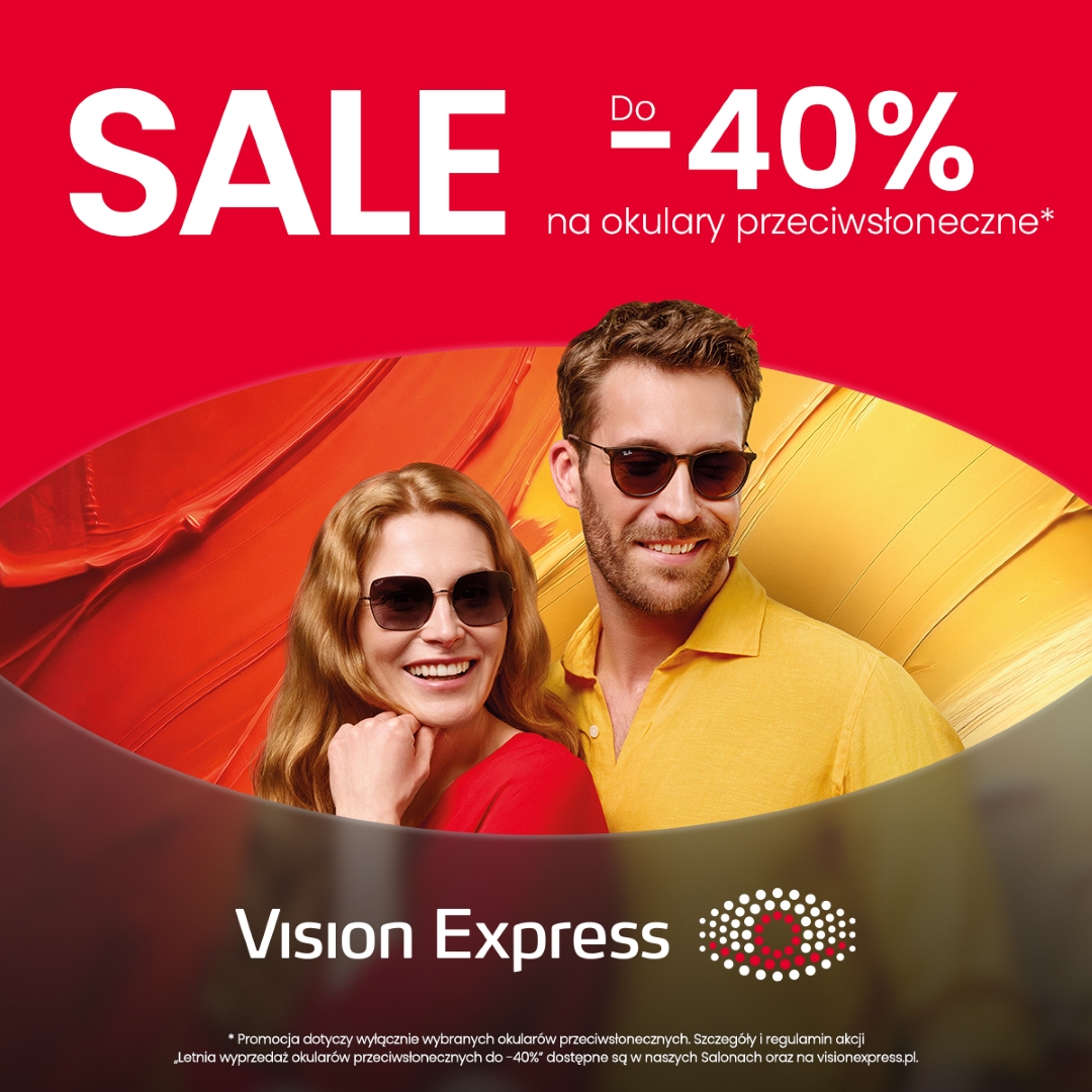 Promocja na okulary przeciwsłoneczne do 40% zniżki.