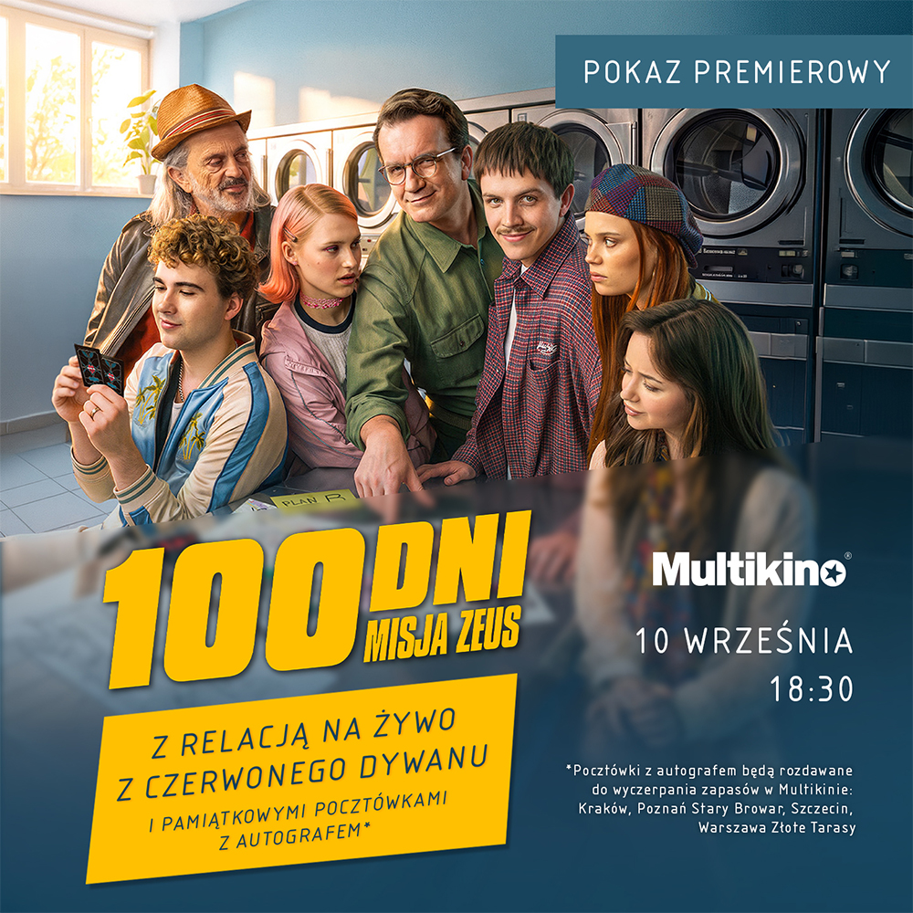 Grupa ludzi w kinie na premierze filmu 100 dni Misja Zeus.