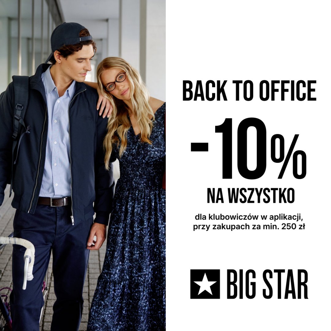 Para wracająca do biura, promocja 10% na wszystko.