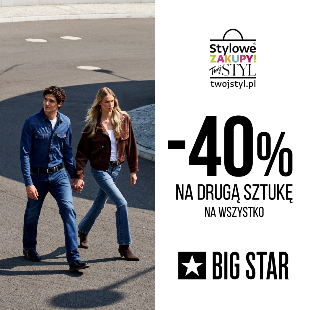 Para w dżinsach Big Star na promocji -40%.