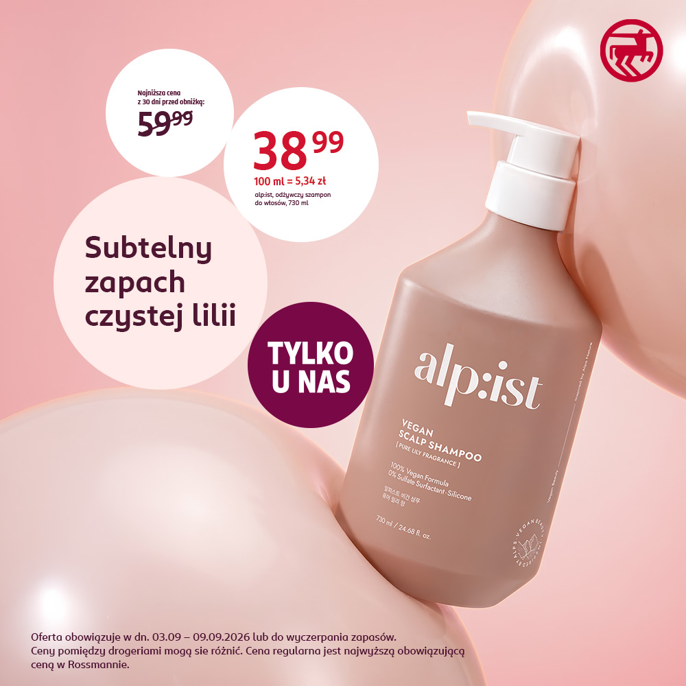 Szampon wegański o zapachu lilii, promocja w Świdnickiej.