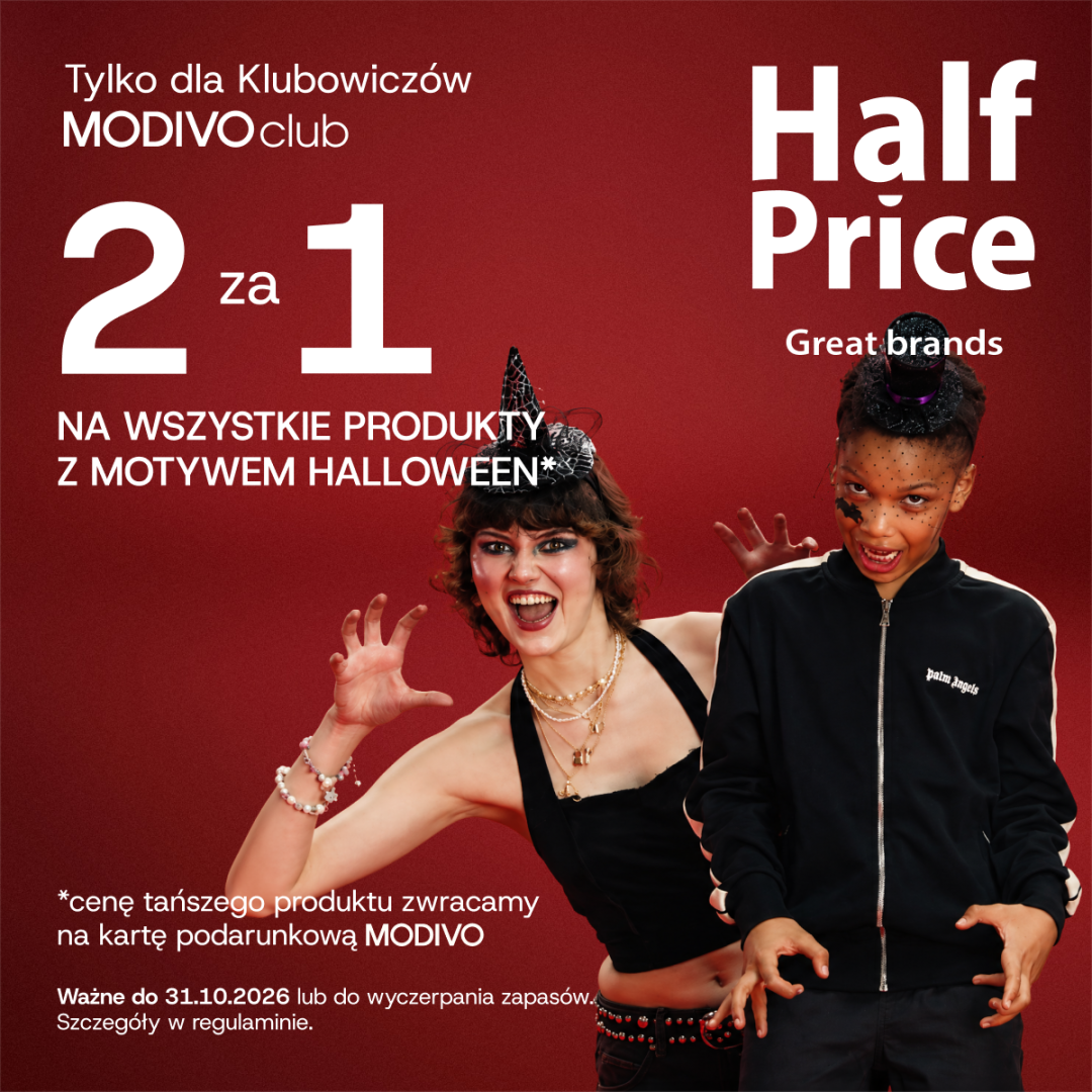 Promocja Halloween 2 za 1 na produkty z motywem Halloween.